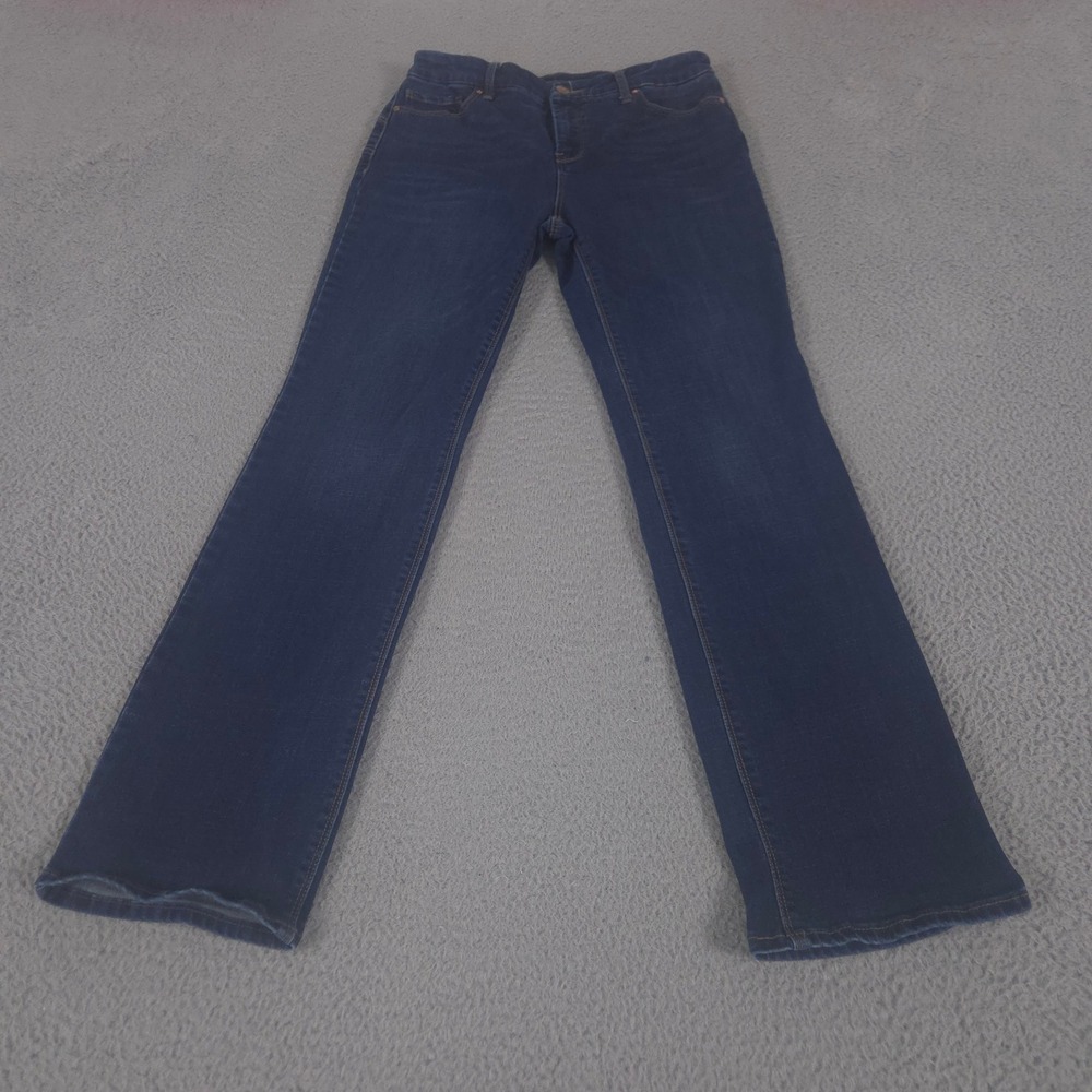 Chico's Jeans Womens 0 Blue So Lifting Straight Leg Dark Wash Stretch‎ Denim